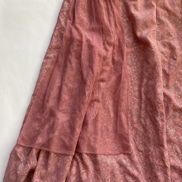 Ridhi Mehra Indya Dress Women's Small Rose Pink Patterned Short Sleeve - Picture 8 of 16